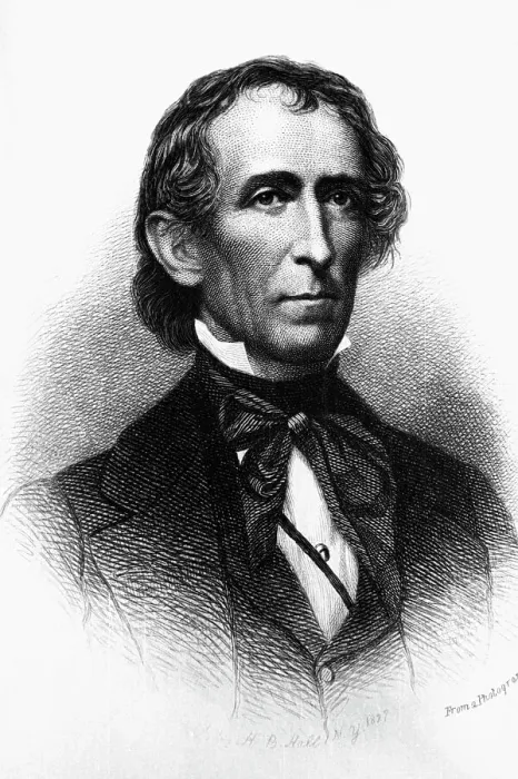 Framed Print : John Tyler Headshoulder; Illiustration Framed Print : John Tyler Headshoulder; Illiustration