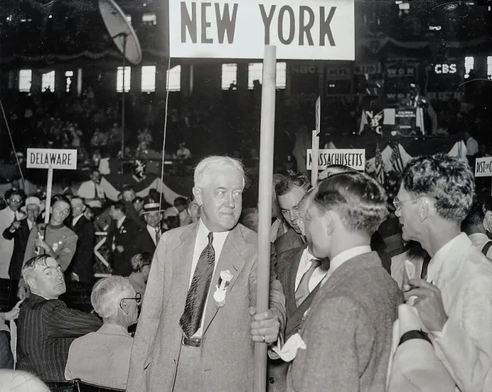 Framed Print : John W. Davis Attending Democratic Convention Framed Print : John W. Davis Attending Democratic Convention