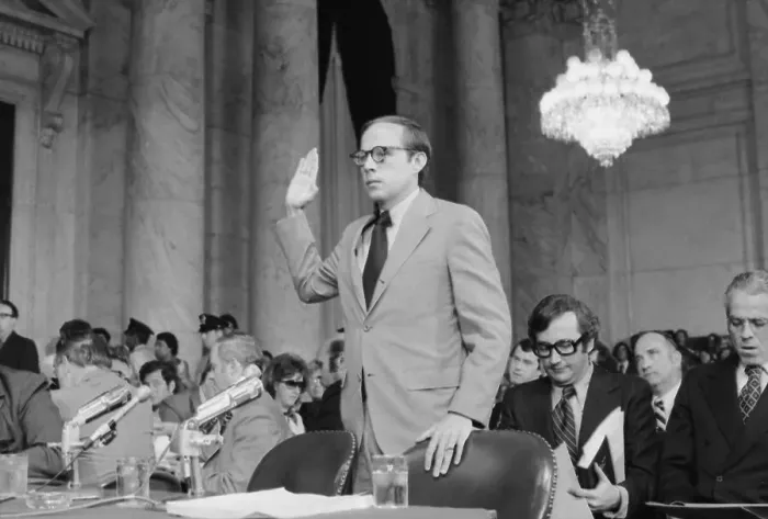 Framed Print : John W. Dean Speaking in Hearing Framed Print : John W. Dean Speaking in Hearing