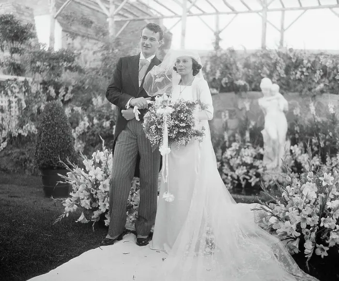 Framed Print : John Wayne and Bride Josephine Saenz Framed Print : John Wayne and Bride Josephine Saenz
