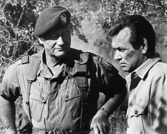 Framed Print : John Wayne & David Janssen / 'Green Berets Framed Print : John Wayne & David Janssen / 'Green Berets