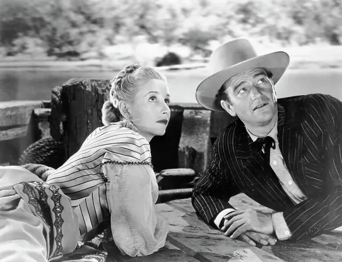 Framed Print : John Wayne and Vera Ralston in Dakota Framed Print : John Wayne and Vera Ralston in Dakota