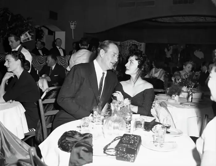 Framed Print : John Wayne and Wife Pilar at El Morocco Framed Print : John Wayne and Wife Pilar at El Morocco