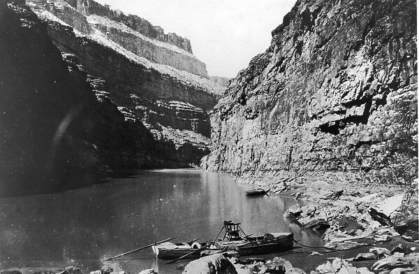 John Wesley Powells Boat in Grand Canyon