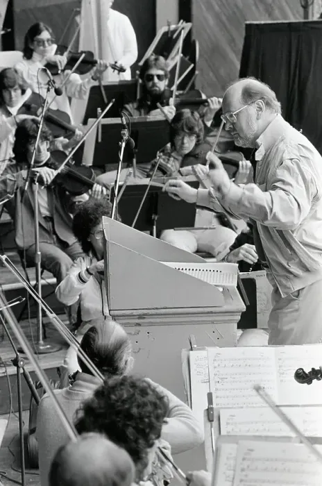 Framed Print : John Williams Conducting Boston Pops