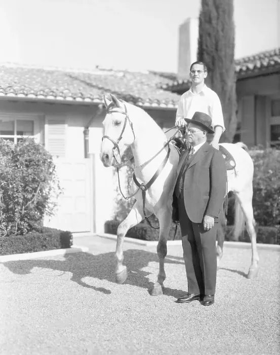 Framed Print : John and W.K. Kellogg Posing with Arabian Horse Framed Print : John and W.K. Kellogg Posing with Arabian Horse