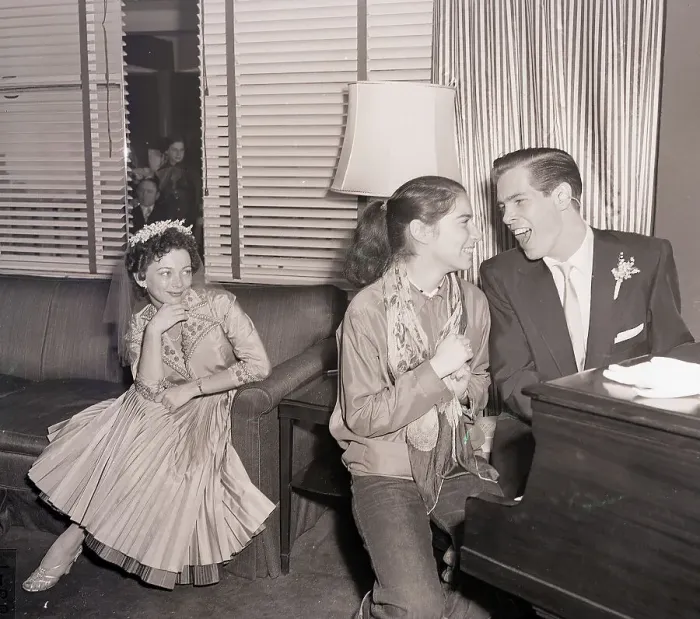 Framed Print : Johnnie Ray Singing to Fan Framed Print : Johnnie Ray Singing to Fan