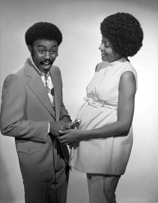 Framed Print : Johnnie Taylor Portrait With His Pregnant Wife Framed Print : Johnnie Taylor Portrait With His Pregnant Wife
