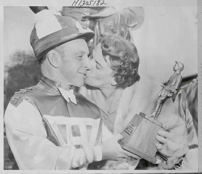 Framed Print : Johnny Adams Being Kissed by Wife After Receiving Award Framed Print : Johnny Adams Being Kissed by Wife After Receiving Award