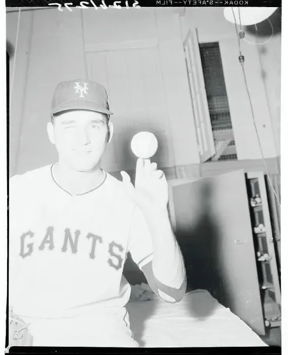 Framed Print : Johnny Antonelli Balancing a Baseball Framed Print : Johnny Antonelli Balancing a Baseball