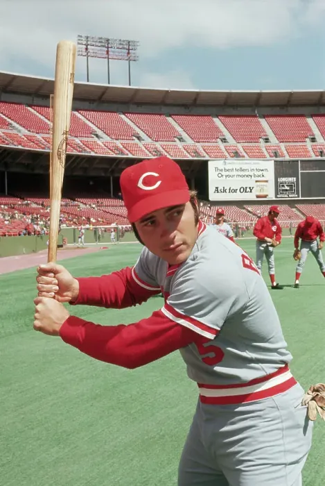Framed Print : Johnny Bench Posing with Baseball Bat Framed Print : Johnny Bench Posing with Baseball Bat