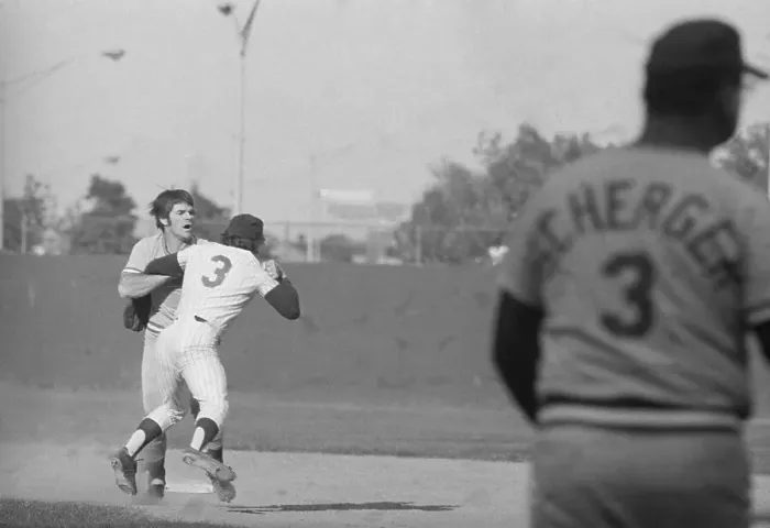 Framed Print : Johnny Bench Restraining Pete Rose Framed Print : Johnny Bench Restraining Pete Rose