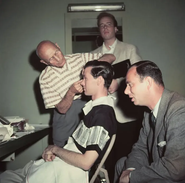 Framed Print : Johnny Carson Getting His Makeup Done Framed Print : Johnny Carson Getting His Makeup Done