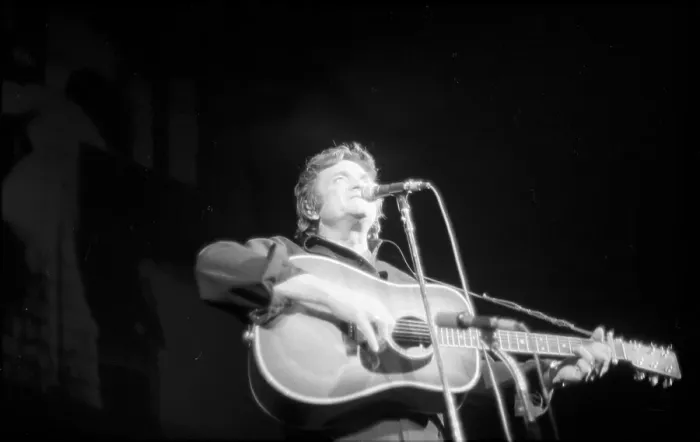 Framed Print : Johnny Cash In Anaheim