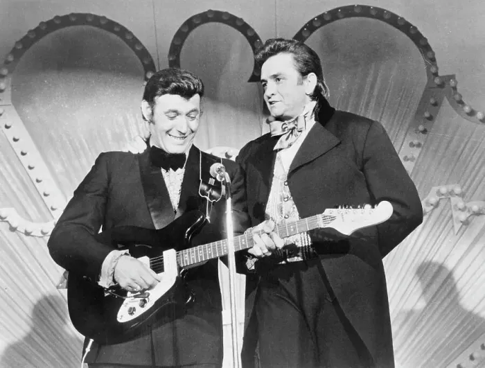 Framed Print : Johnny Cash and Carl Perkins Framed Print : Johnny Cash and Carl Perkins