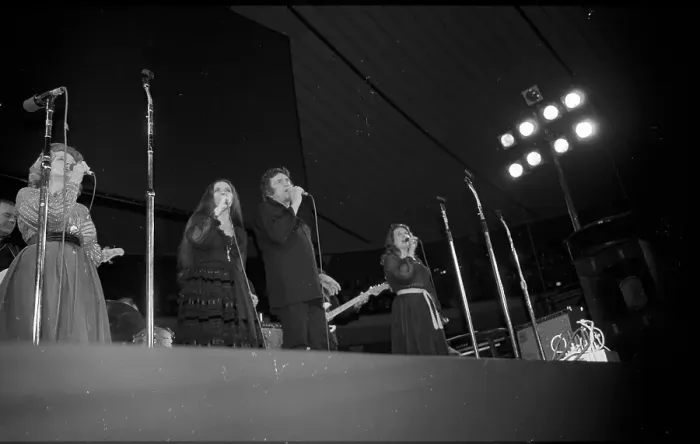 Framed Print : Johnny Cash & The Carter Sisters Performing Framed Print : Johnny Cash & The Carter Sisters Performing