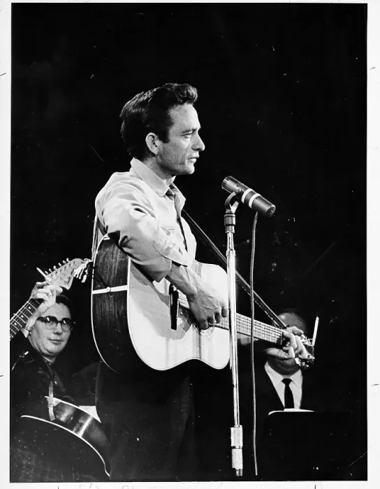 Framed Print : Johnny Cash Performing Framed Print : Johnny Cash Performing
