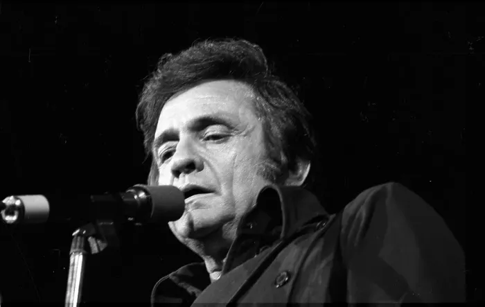 Framed Print : Johnny Cash Performing In Anaheim Framed Print : Johnny Cash Performing In Anaheim