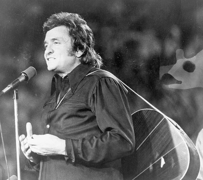Framed Print : Johnny Cash Performing with Guitar Framed Print : Johnny Cash Performing with Guitar