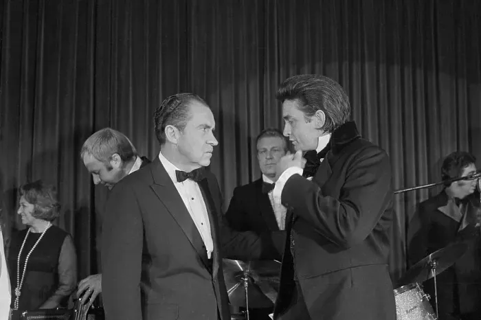 Framed Print : Johnny Cash and President Nixon Framed Print : Johnny Cash and President Nixon