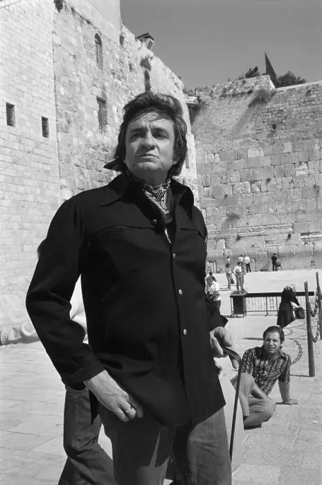 Framed Print : Johnny Cash at Western Wall Framed Print : Johnny Cash at Western Wall