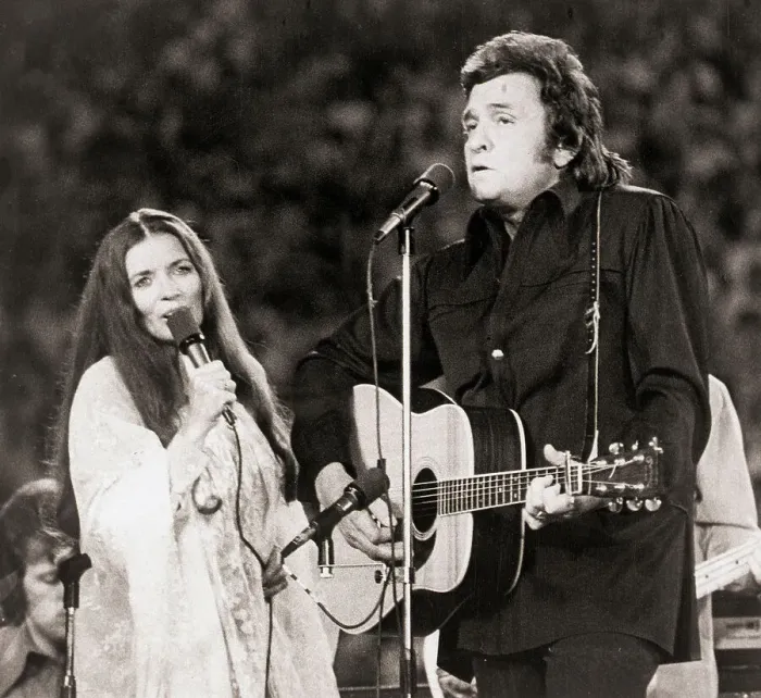 Framed Print : Johnny Cash and Wife June Carter Cash in Concert Framed Print : Johnny Cash and Wife June Carter Cash in Concert