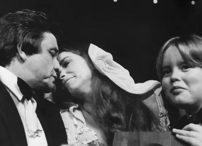 Framed Print : Johnny Cash with Wife and Son Framed Print : Johnny Cash with Wife and Son