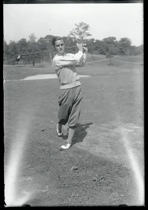 Framed Print : Johnny Farrell Preparing for Golf Championship Framed Print : Johnny Farrell Preparing for Golf Championship
