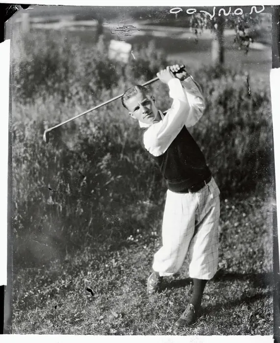 Framed Print : Johnny Goodman Playing Golf