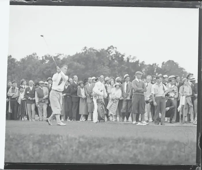 Framed Print : Johnny Goodman Swinging Golf Club During Tournament Framed Print : Johnny Goodman Swinging Golf Club During Tournament