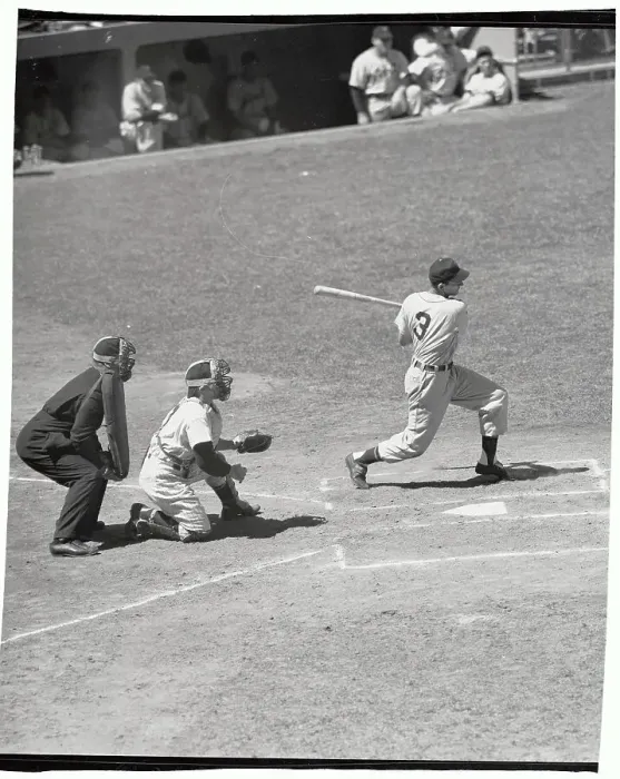 Framed Print : Johnny Groth Hitting Baseball Framed Print : Johnny Groth Hitting Baseball
