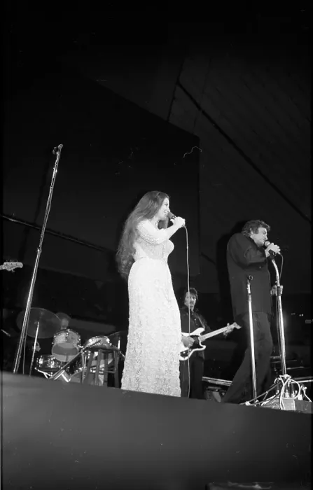 Framed Print : Johnny & June Performing In Anaheim Framed Print : Johnny & June Performing In Anaheim