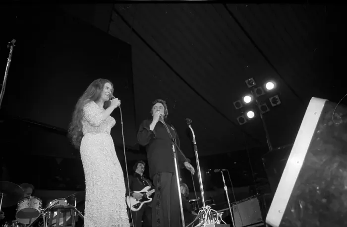 Framed Print : Johnny & June Performing In Anaheim