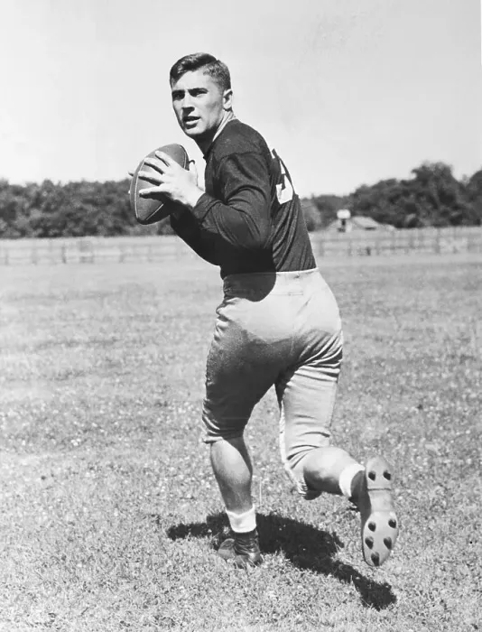 Framed Print : Johnny Lujack Runs W / Football On Field Framed Print : Johnny Lujack Runs W / Football On Field