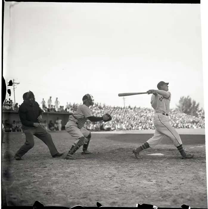 Framed Print : Johnny Mize Taking A Hard Swing At Ball Framed Print : Johnny Mize Taking A Hard Swing At Ball