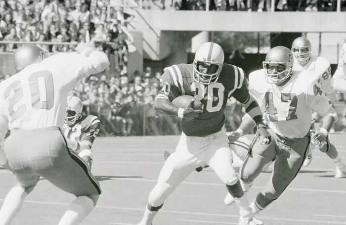 Framed Print : Johnny Rodgers Gaining Fifteen Yards Framed Print : Johnny Rodgers Gaining Fifteen Yards