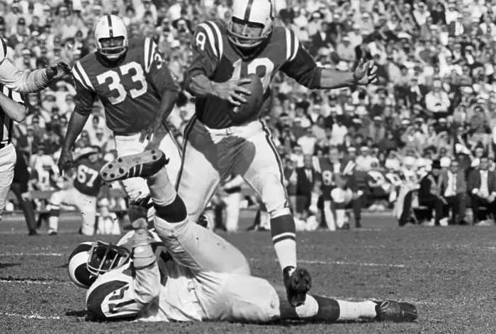 Framed Print : Johnny Unitas Playing Football Framed Print : Johnny Unitas Playing Football