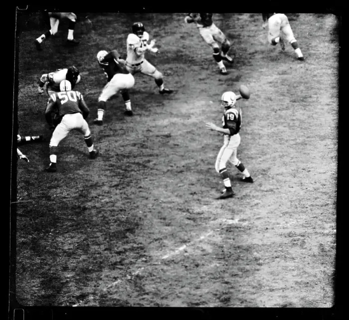 Framed Print : Johnny Unitas Playing in an NFL Championship Game Framed Print : Johnny Unitas Playing in an NFL Championship Game