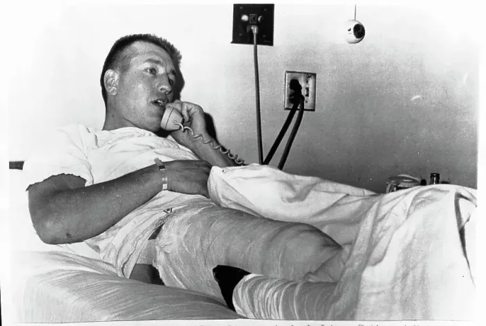 Framed Print : Johnny Unitas Recuperates After Surgery Framed Print : Johnny Unitas Recuperates After Surgery