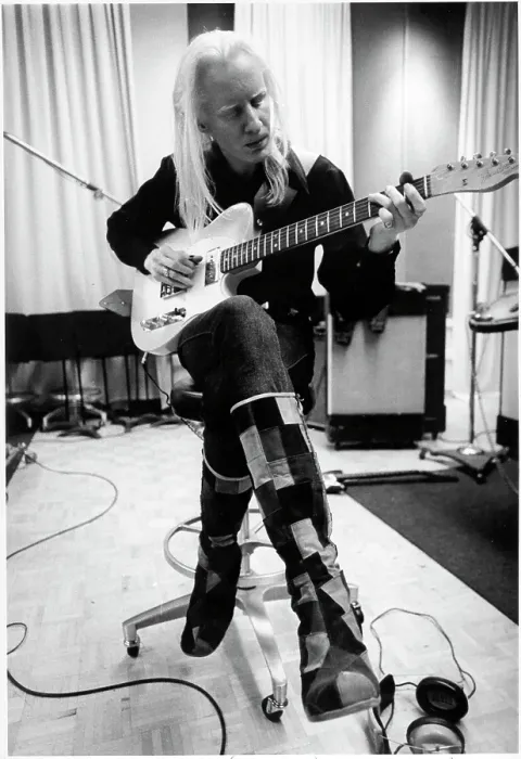 Framed Print : Johnny Winter In The Studio Framed Print : Johnny Winter In The Studio