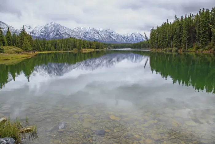 Framed Print : Johnson Lake, Banff National Park