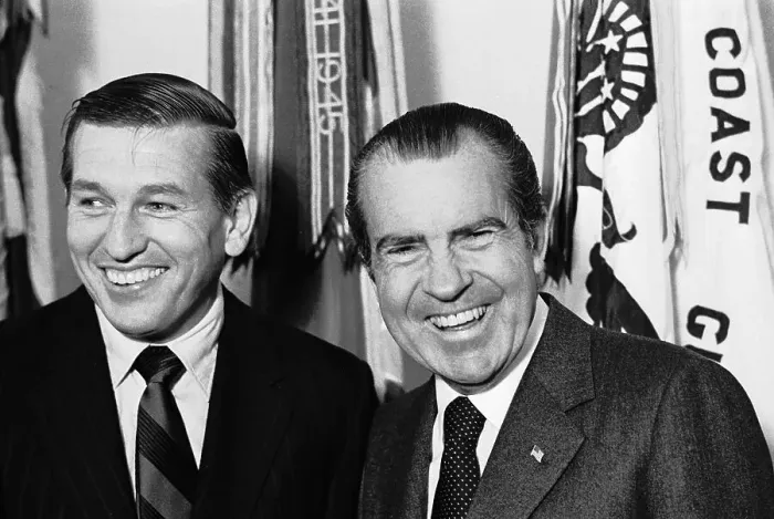 Framed Print : Johny Unitas with President Richard Nixon