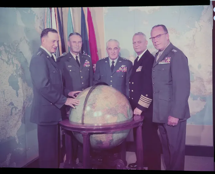 Framed Print : Joint Chief of Staff Members Around Globe Framed Print : Joint Chief of Staff Members Around Globe
