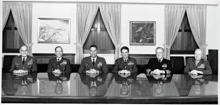 Framed Print : Joint Chiefs Of Staff Seated / Table Framed Print : Joint Chiefs Of Staff Seated / Table