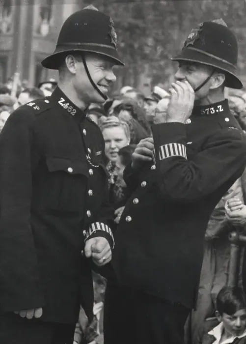 Framed Print : Joking Policemen Framed Print : Joking Policemen