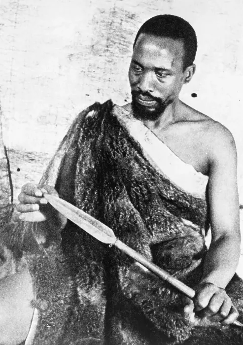 Framed Print : Jomo Kenyatta with Spear Framed Print : Jomo Kenyatta with Spear