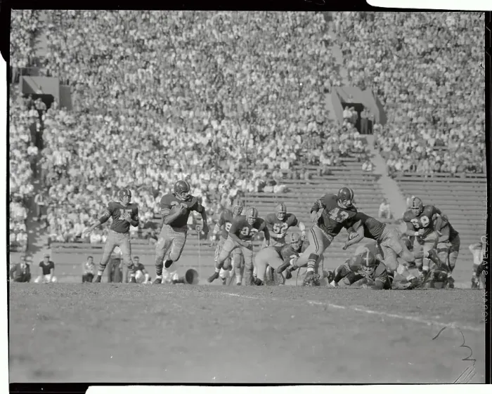 Framed Print : Jon Arnett Scoring a Touchdown Framed Print : Jon Arnett Scoring a Touchdown