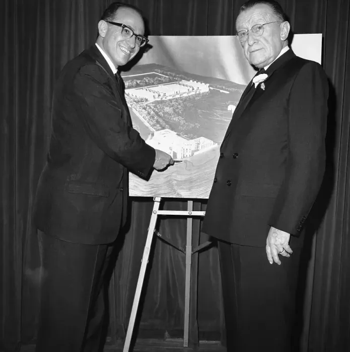 Framed Print : Jonas Salk Points To Drawing Framed Print : Jonas Salk Points To Drawing
