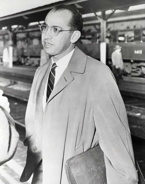 Framed Print : Jonas Salk at Train Station Framed Print : Jonas Salk at Train Station
