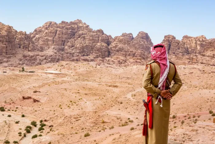 Framed Print : Jordanian Royal Bedouin Police - Petra, Jordan Framed Print : Jordanian Royal Bedouin Police - Petra, Jordan